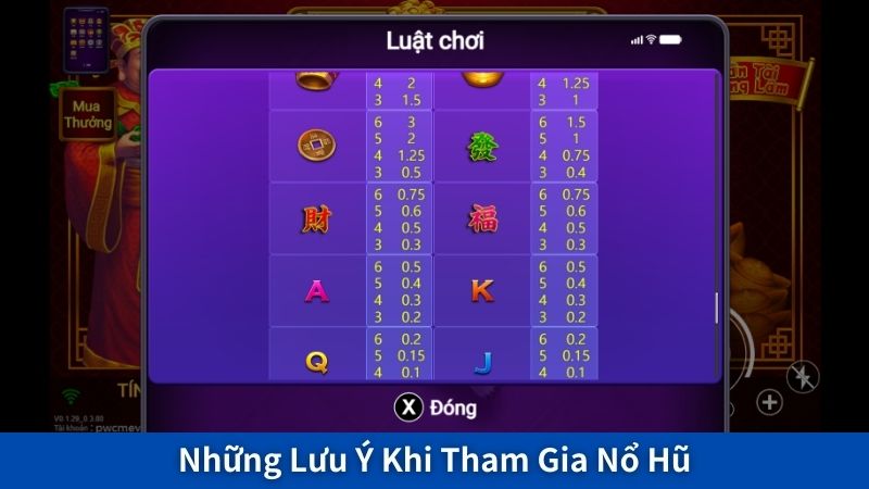 Những Lưu Ý Khi Tham Gia Nổ Hũ