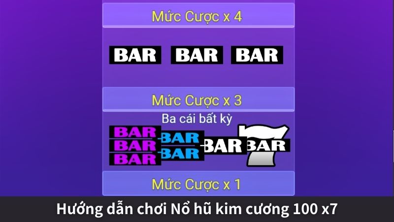 Hướng dẫn chơi Nổ hũ kim cương 100 x7